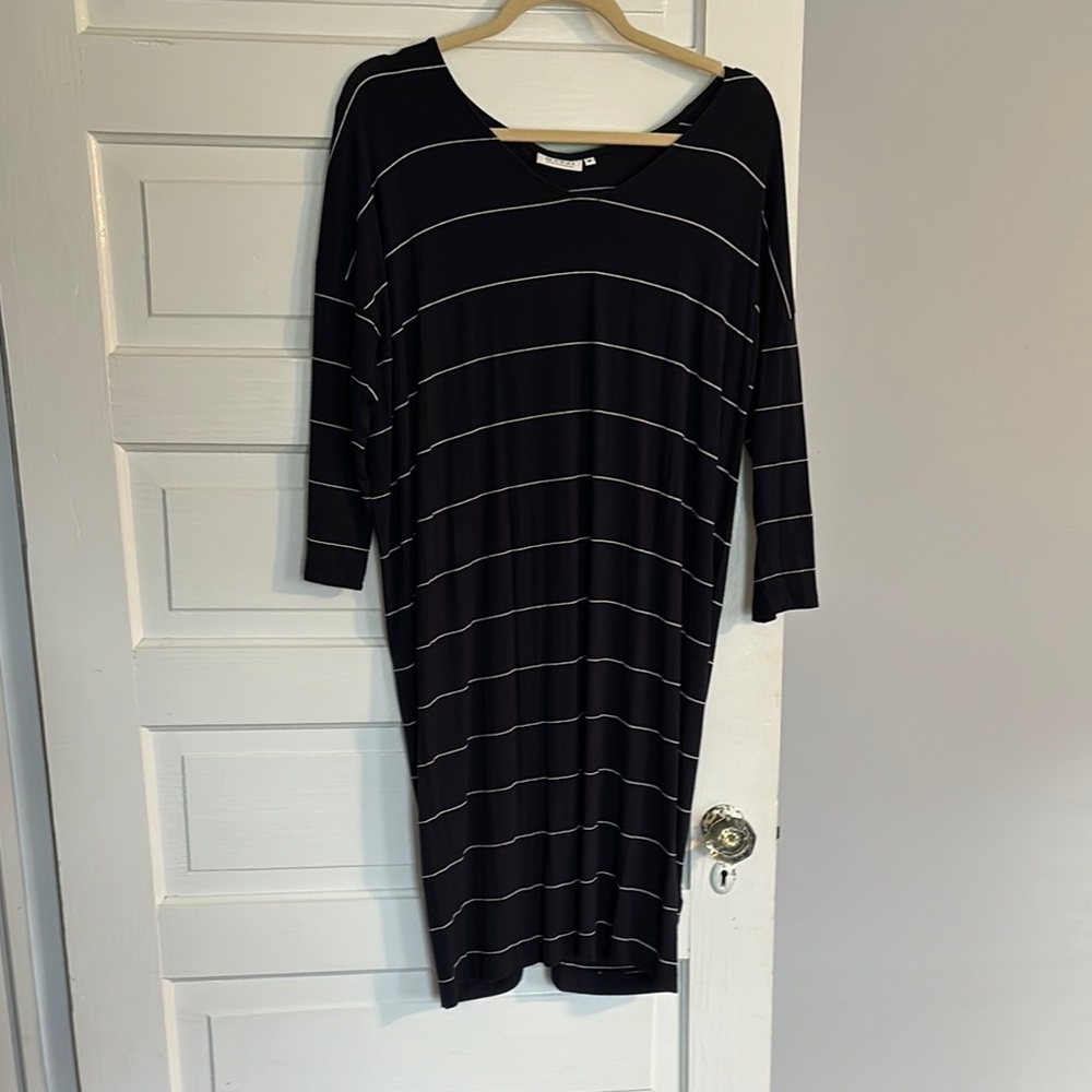 Masai Navy White Striped Dress